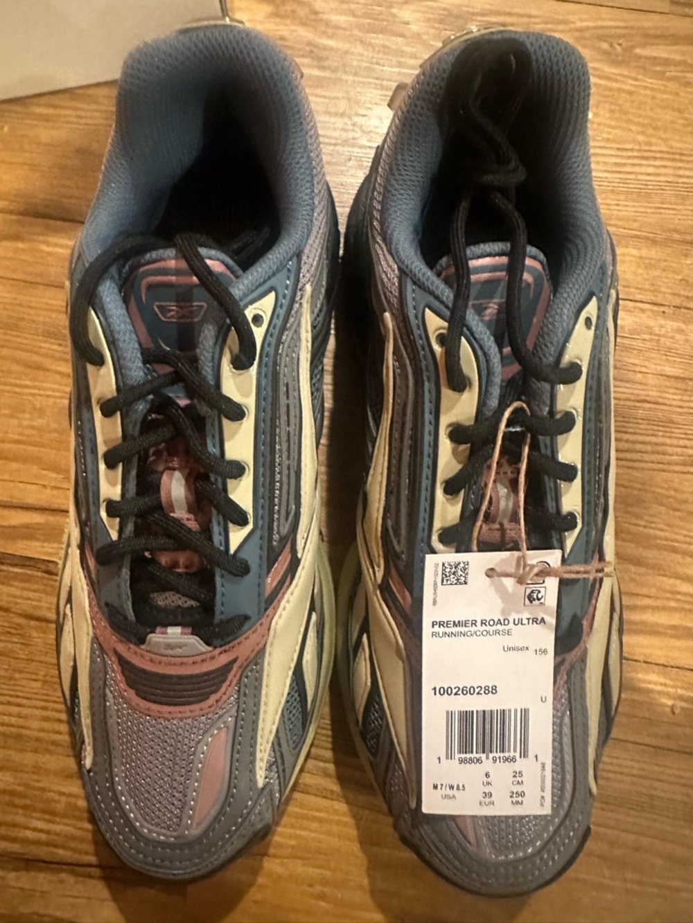 Reebok Premier Road Ultra Unisex Athletic Shoes - Blue / Gray / Cream / Pink